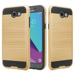 Samsung Galaxy J3 Emerge, J3 (2017) Armor Hybrid Case (Gold)
